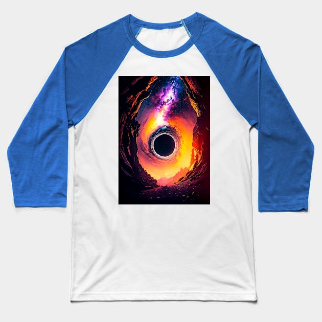 Orange Portal Baseball T-Shirt by James Garcia